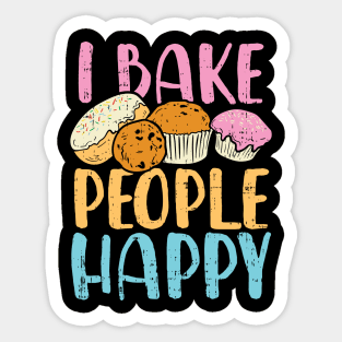 I Bake People Happy Sticker